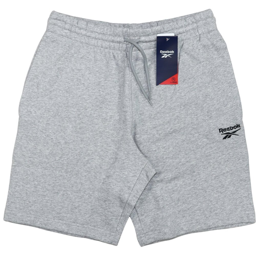 Reebok 9" Inseam Embroidered Logo Fleece Athletic Drawstring Men's Shorts NWT